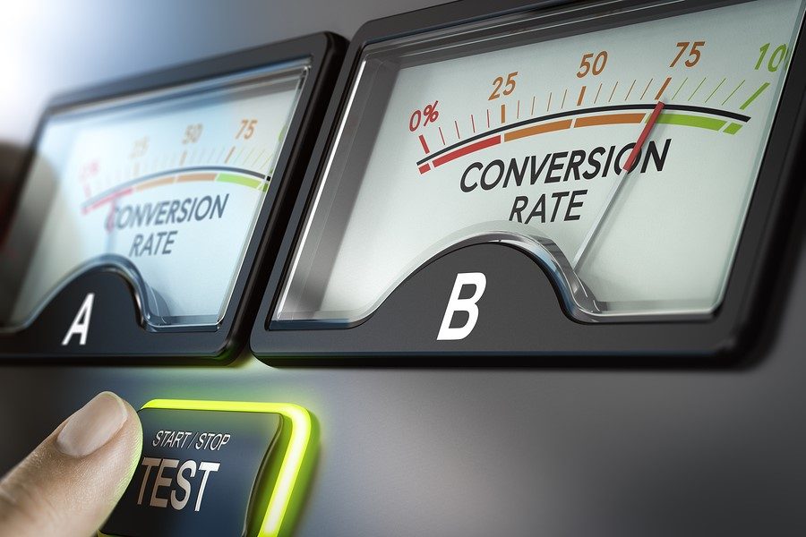 Picture of A/B testing conversion rates