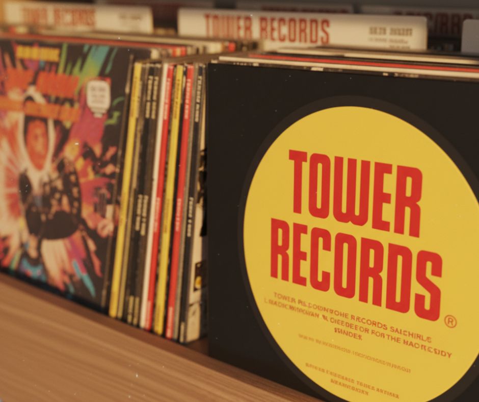 Tower Record bookshelf